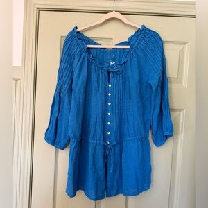 120% Lino Blue Women’s Shirt Tunic